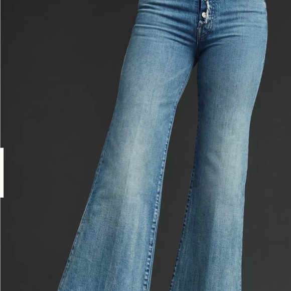 MOTHER The Fly Cut Tomcat Roller High-Rise Wide-Leg Jeans -Crashing.NWT. Size 31 - Picture 4 of 8